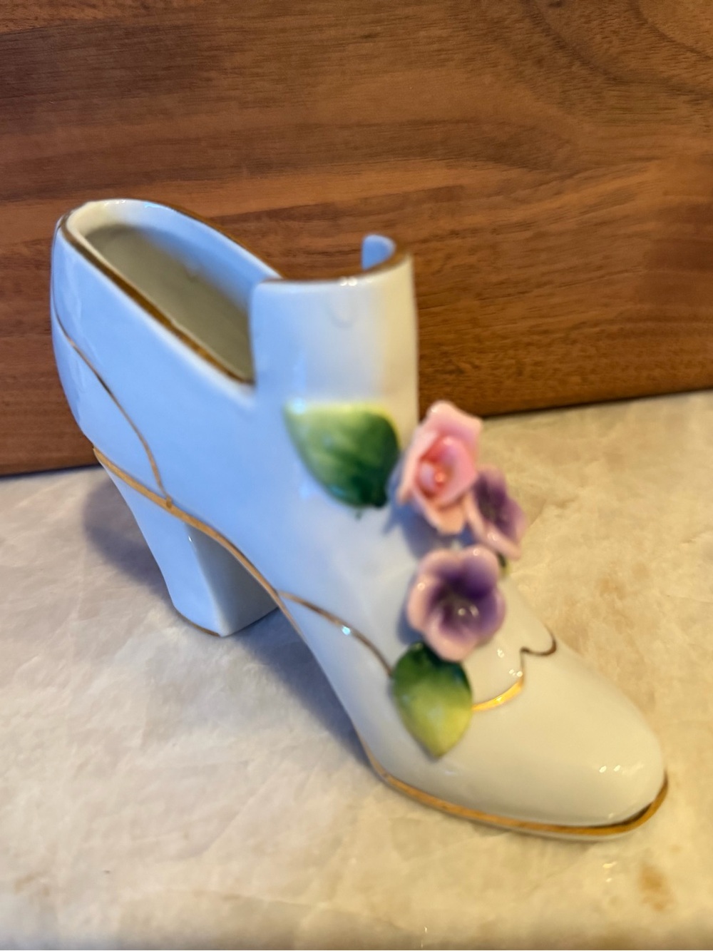 Vintage mini high heel trinket dish or vase